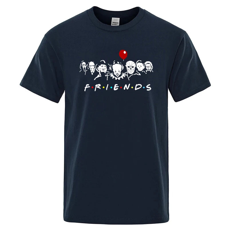 Friends Print T Shirt-Men T-shirt