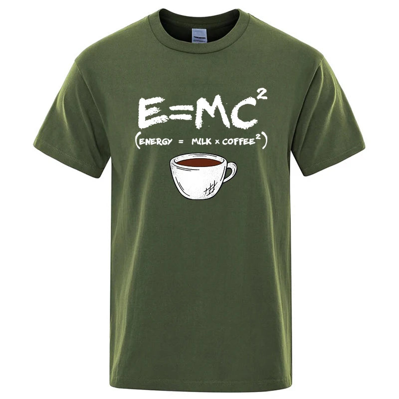 Energy=Milk+Coffee Print-Men