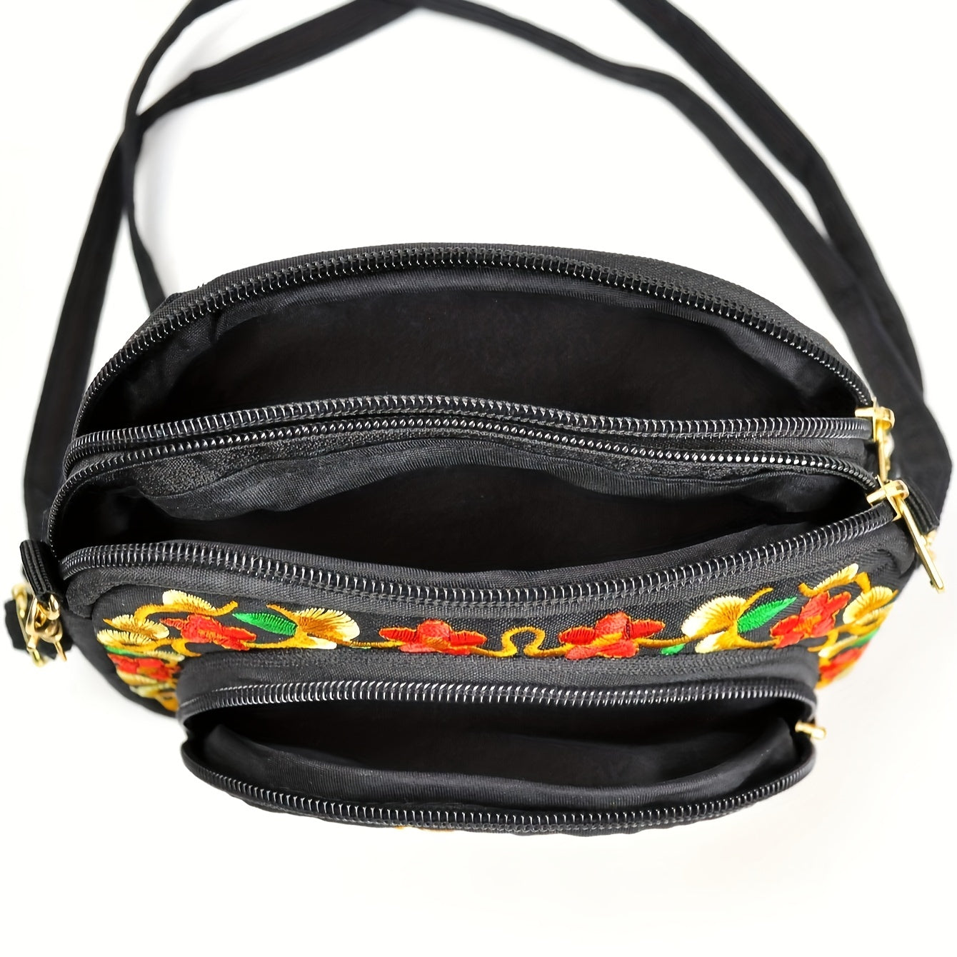 Floral Embroidered Crossbody Bag for Women